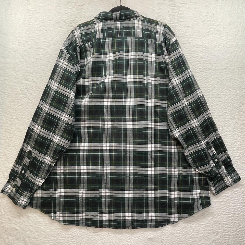Polo Ralph Lauren Shirt Mens 3XB Green Plaid Big & Tall Long Sleeve Button Down - Picture 2 of 12